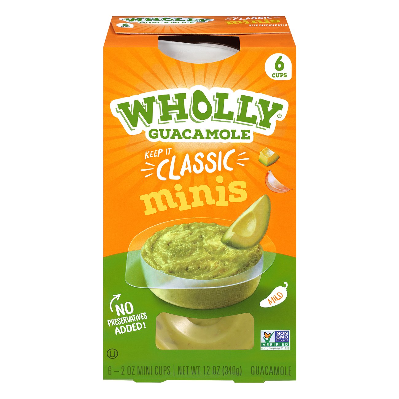 WHOLLY Guacamole Classic Minis Mild, 6 ct Shop Dip at HEB