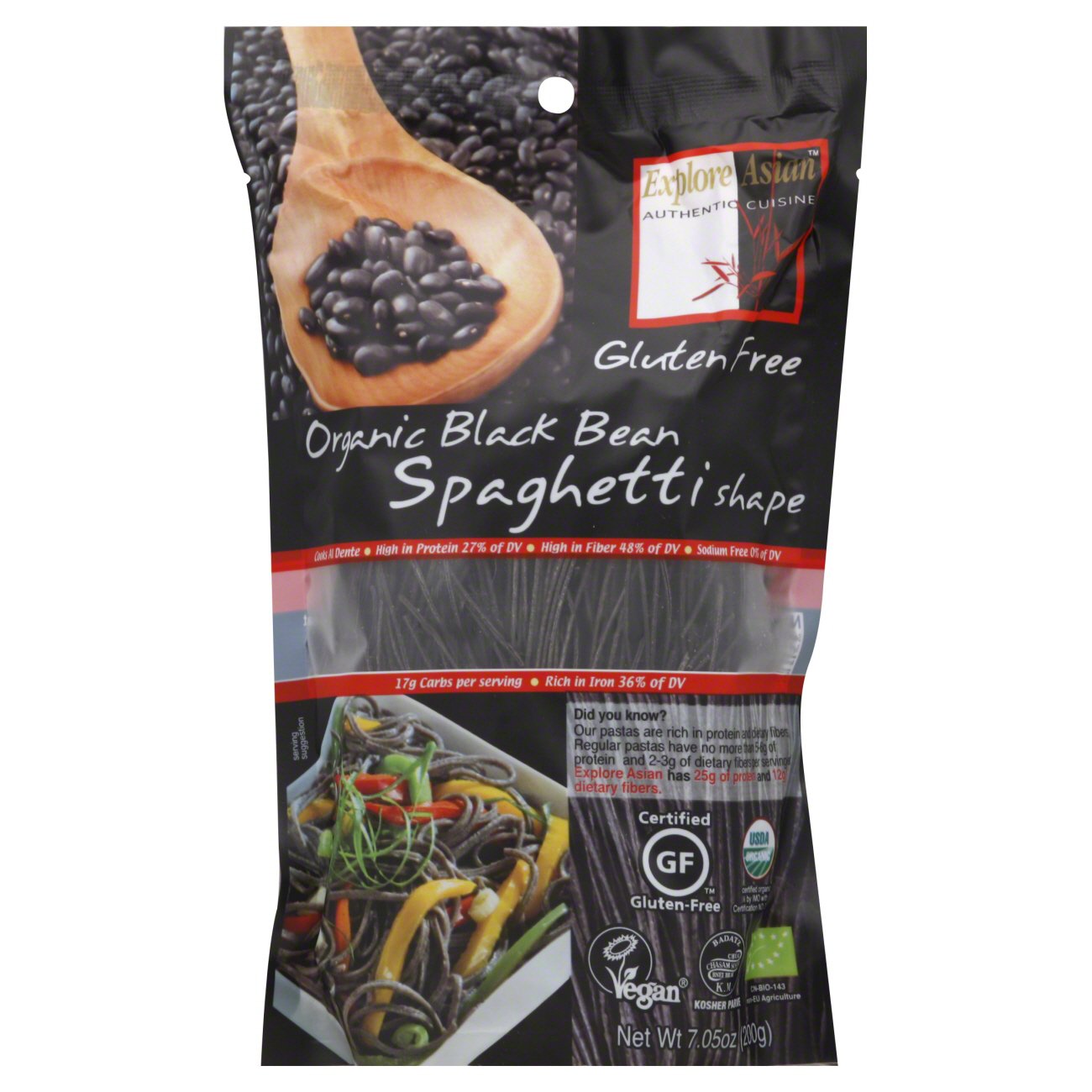 Explore Asian Organic Black Bean Spaghetti Shop Pasta & Rice at HEB