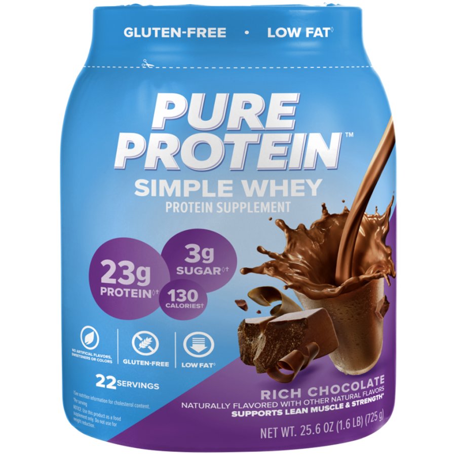 Pure Protein Rich Chocolate 100 Natural Whey Protein Shop Diet & Fitness at HEB