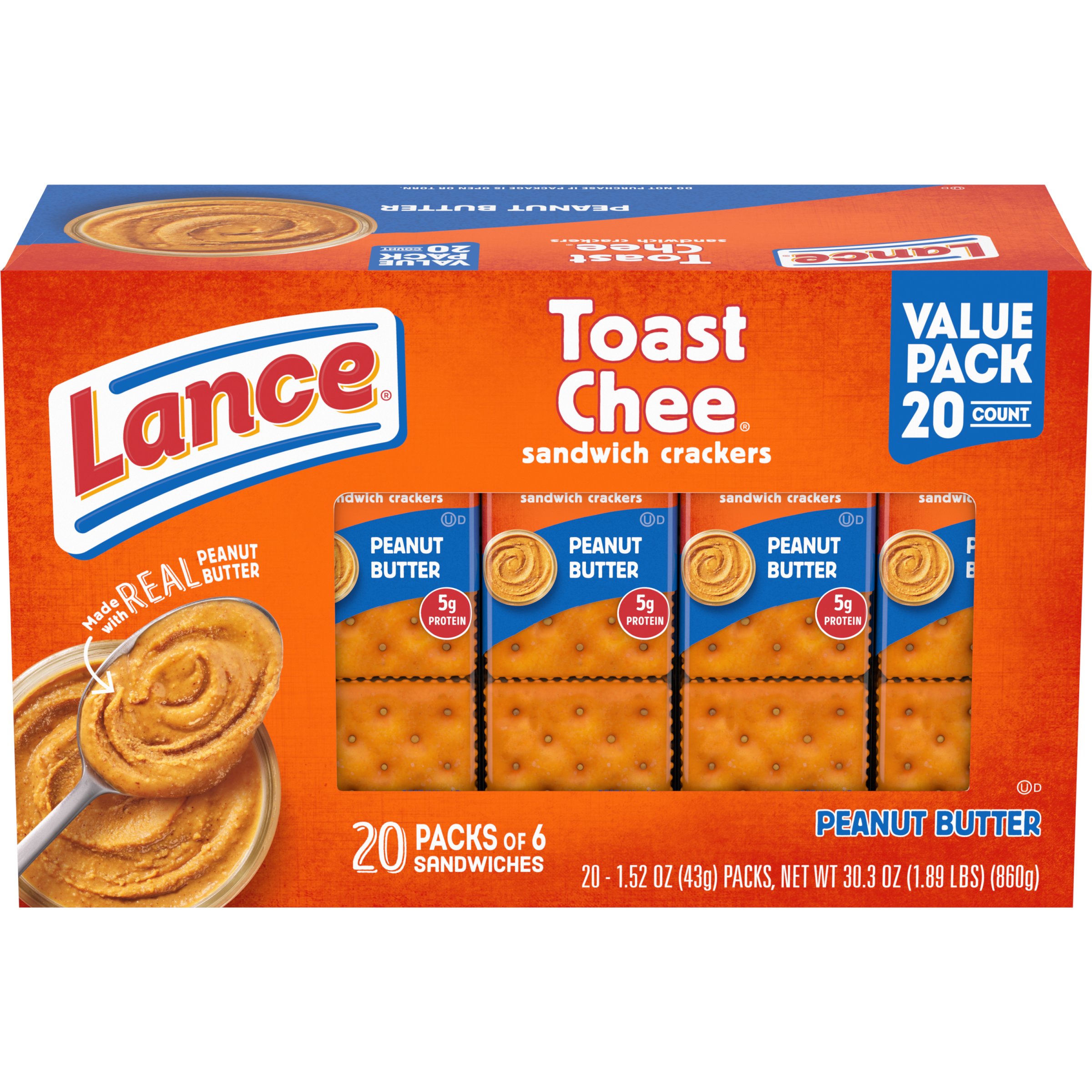 Lance Toast Chee Peanut Butter Sandwich Crackers Value Pack Shop