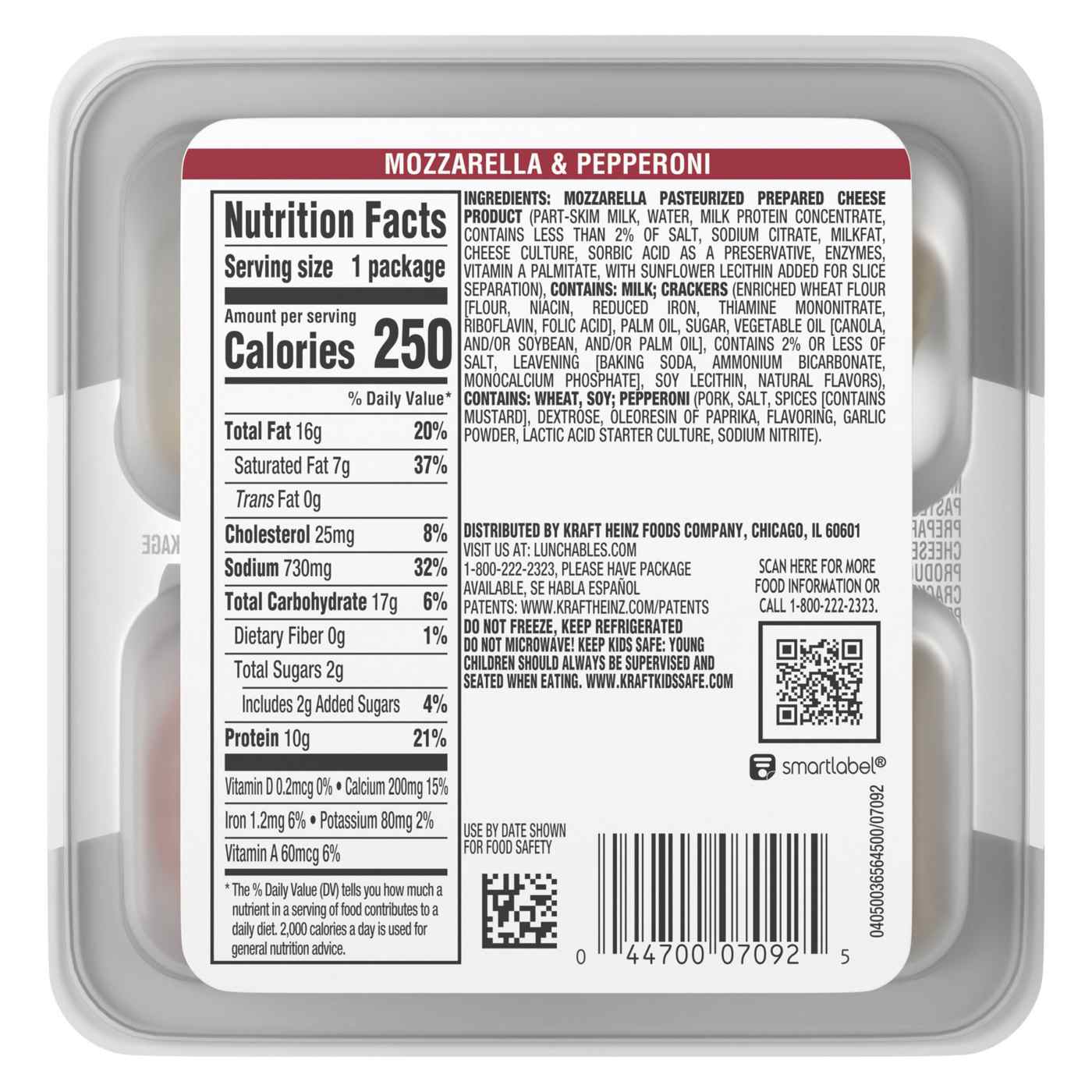 Lunchables Snack Kit Tray Mozzarella & Pepperoni with Crackers Shop