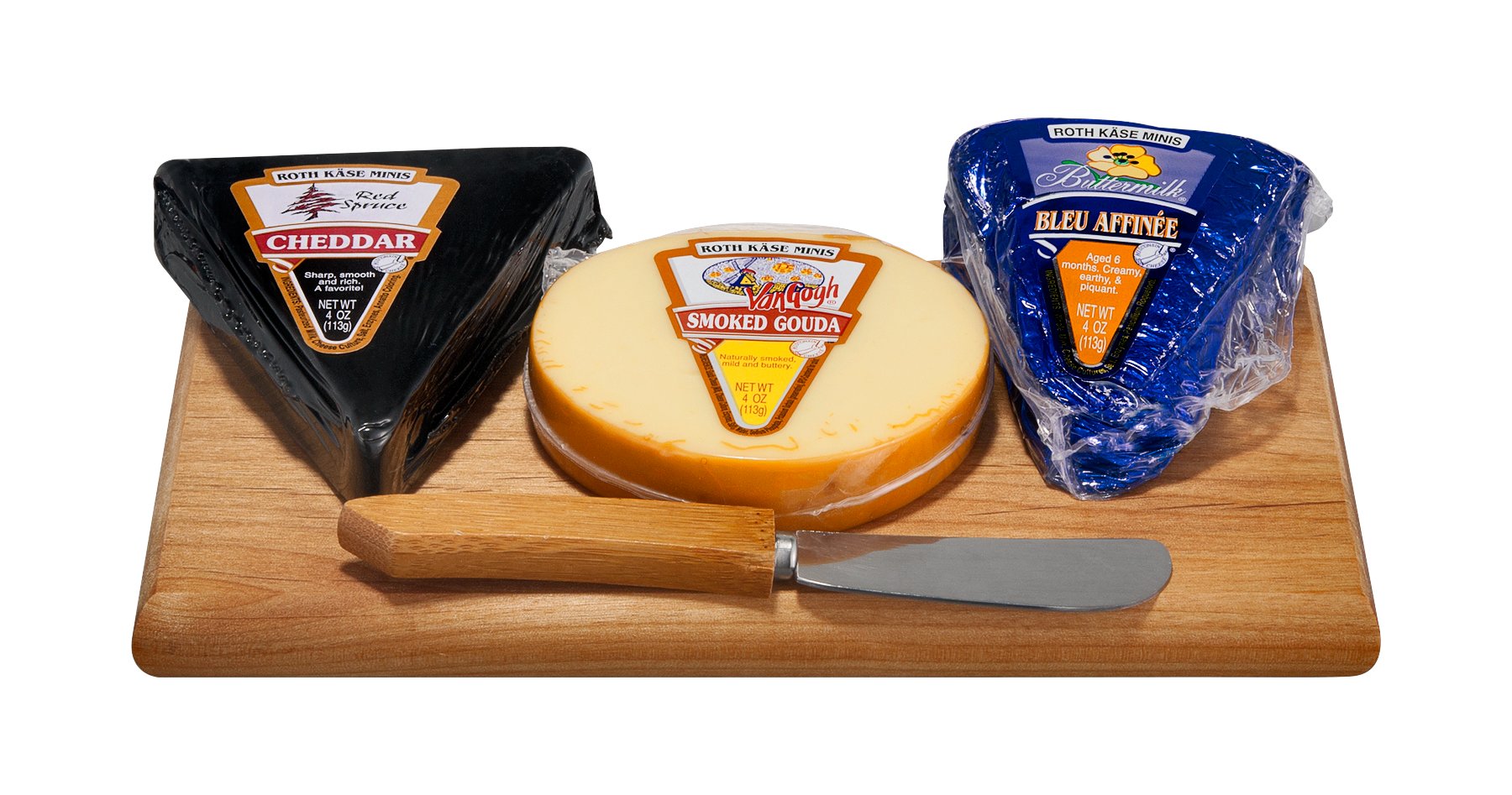 Roth Mini Cheese Board 1 Cheddar Gouda & Blue Cheeses Shop Cheese at