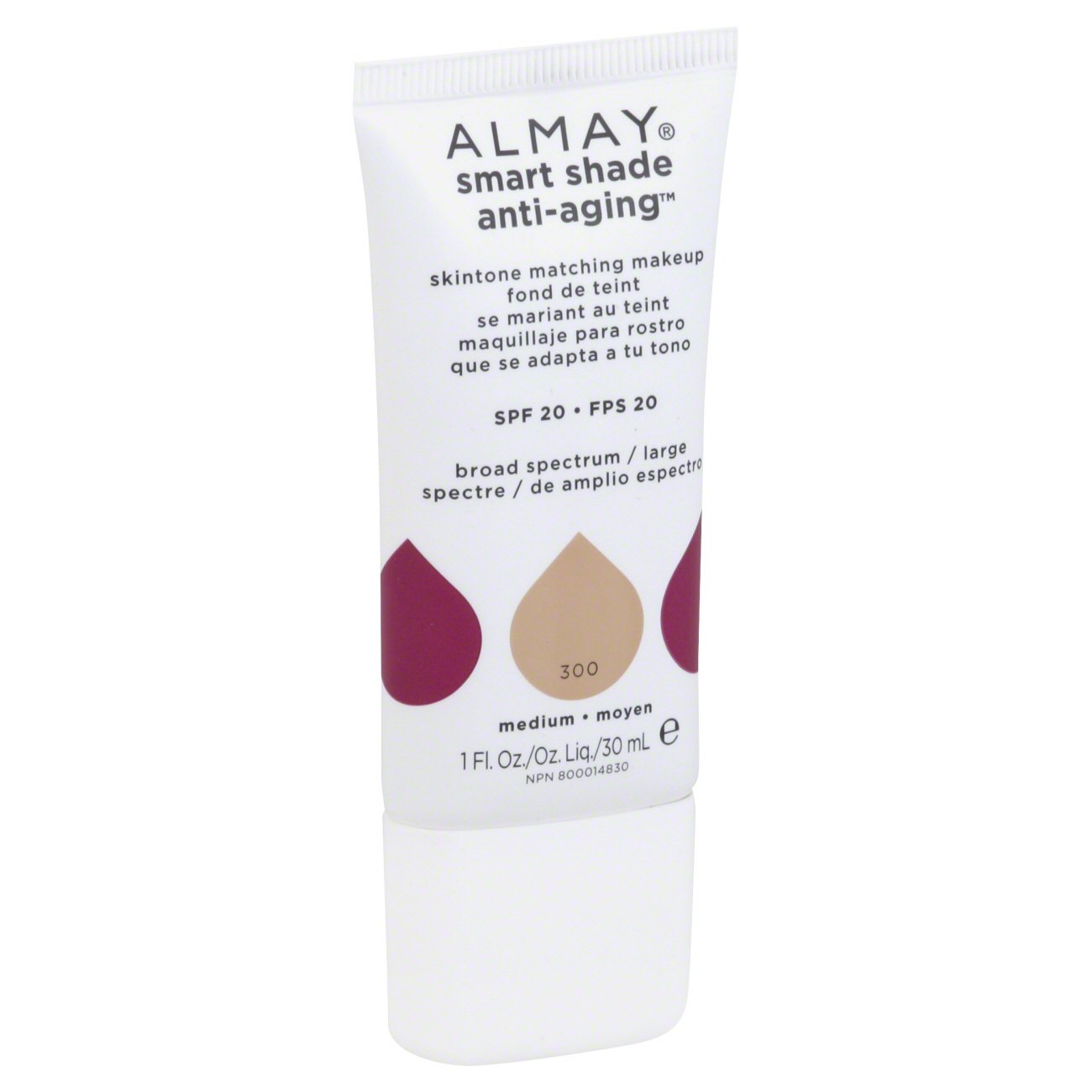Almay Smart Shade AntiAging Skintone Matching Foundation, Straight Up