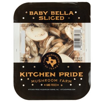 Fresh Sliced Baby Bella Mushrooms, 16 oz