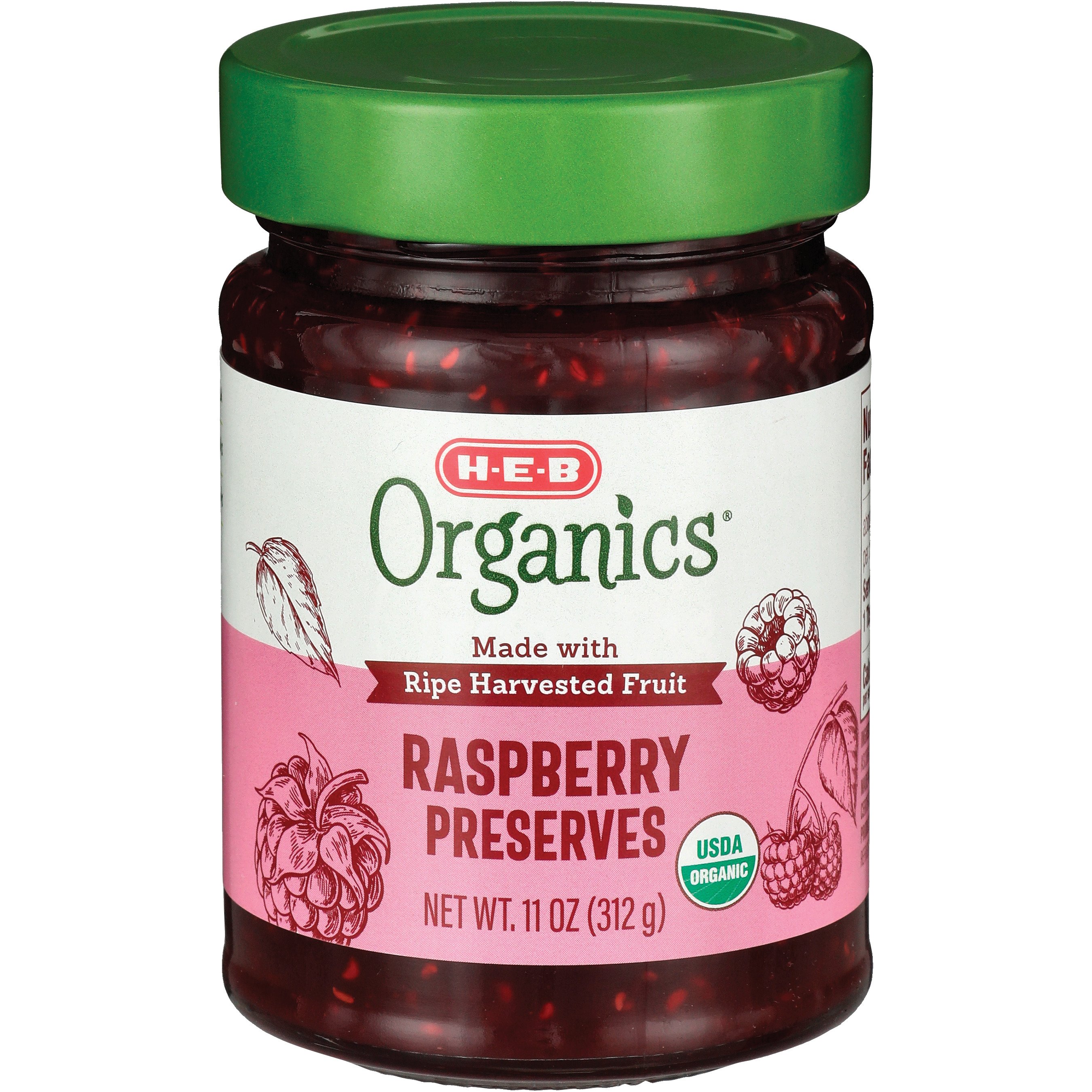 H-E-B Organics Raspberry Preserves - Shop Jelly & Jam at H-E-B