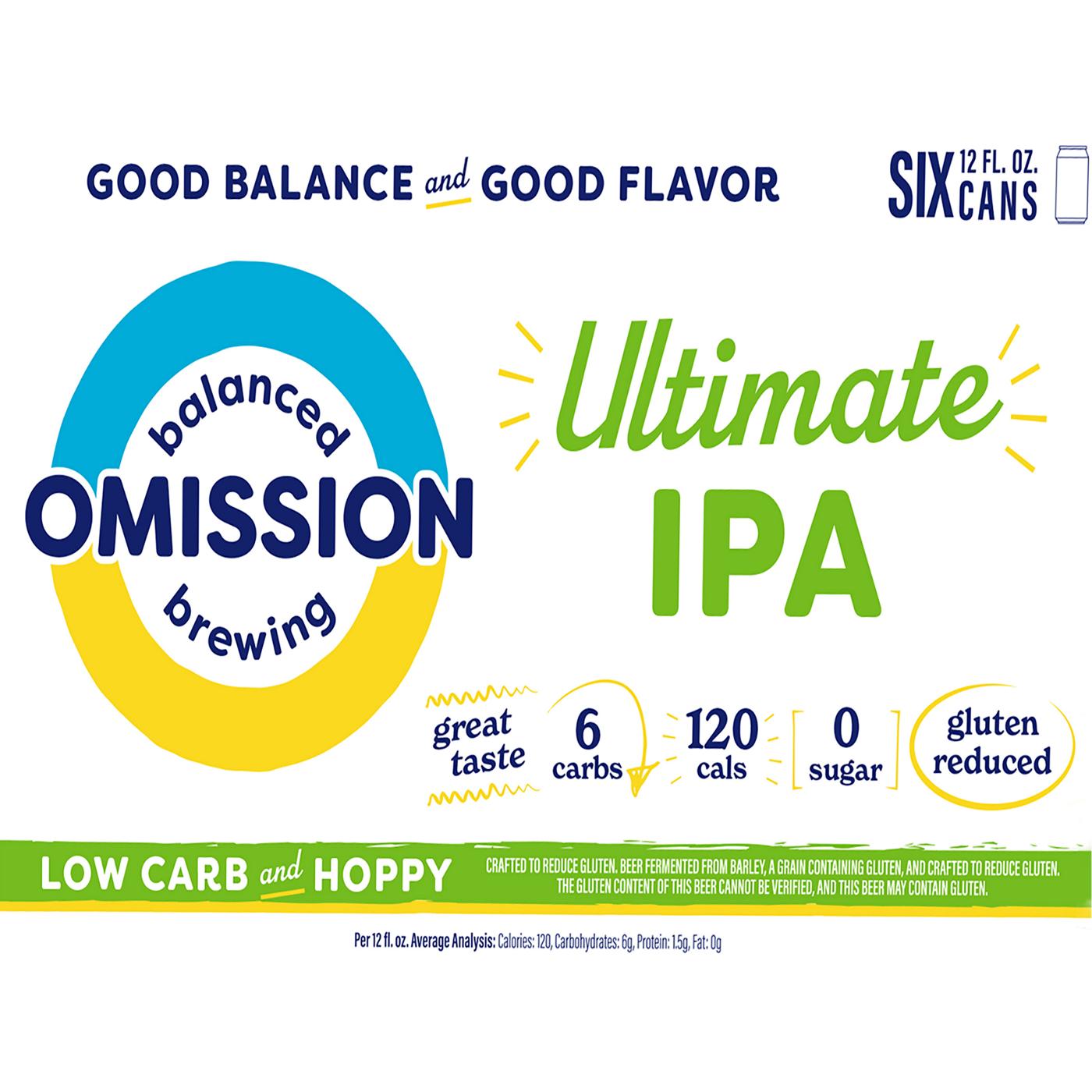 Widmer Brothers Omission Indian Pale Ale Beer 6 pk Cans; image 1 of 2