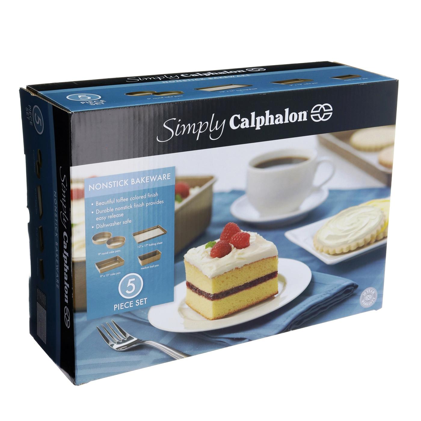 Simply Calphalon Nonstick Bakeware 2-Piece Cookie Sheet Set, Toffee 