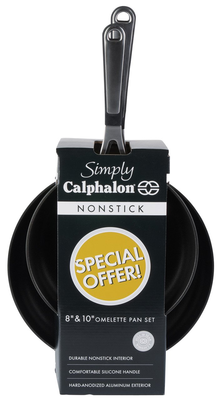 Simply Calphalon 8 & 10 Inch Nonstick Omelette Pan Set Shop Frying pans & griddles at HEB