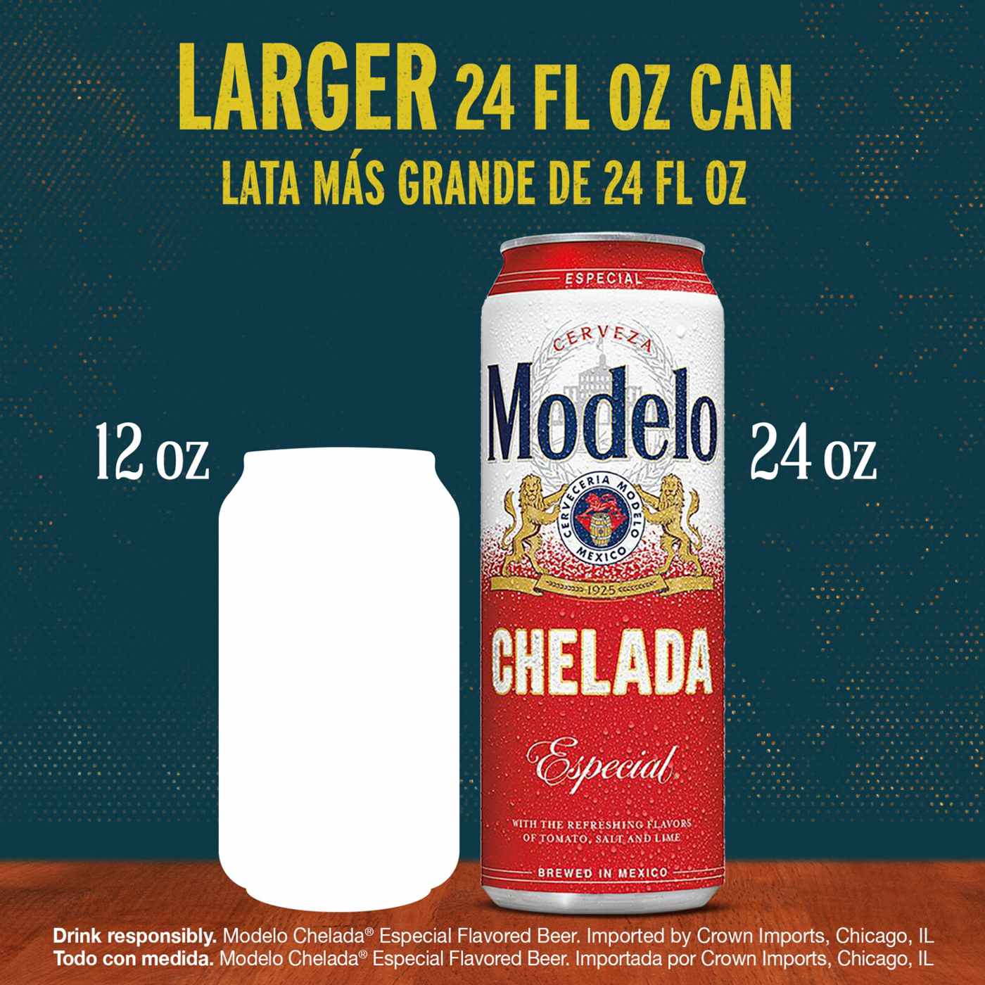 Modelo Chelada Mexican Import Flavored Beer 24 oz Can; image 3 of 5