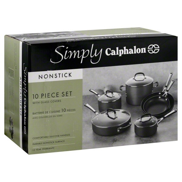 Simply calphalon cookware nonstick pans set