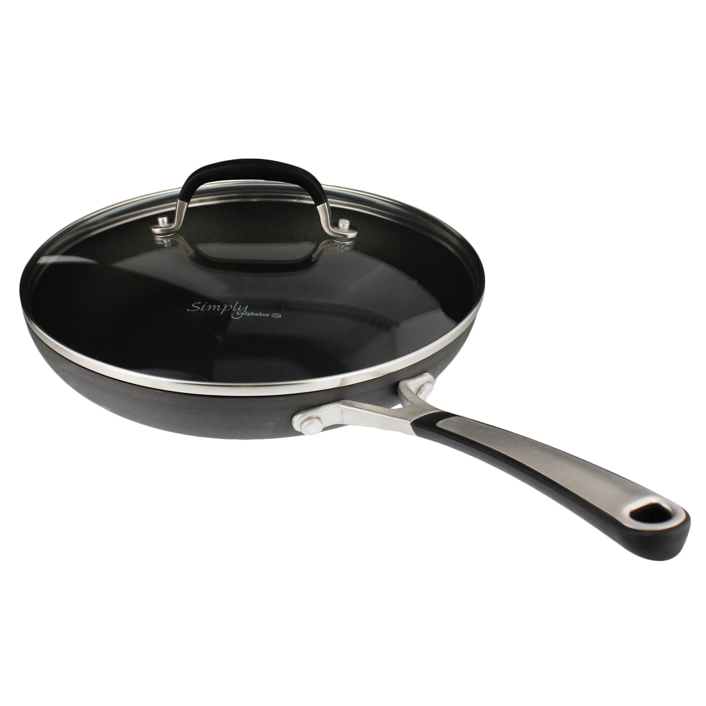 Simply Calphalon 10" Nonstick Omelette Pan with Lid Shop Frying Pans