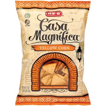 H-E-B Casa Magnifica Yellow Corn Tortilla Chips, 11 oz