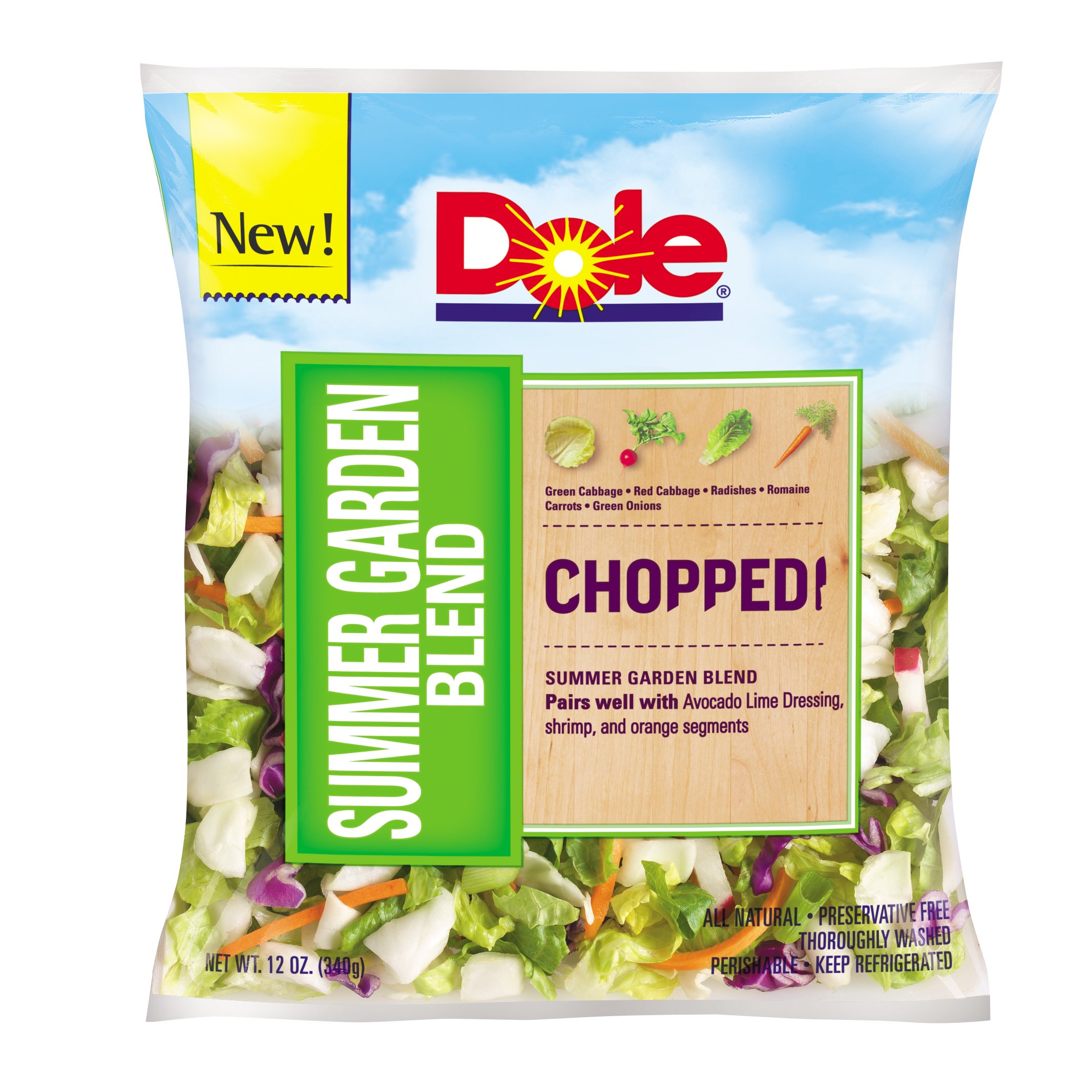 Dole Chopped Summer Garden Blend Salad Kit Shop Salads at HEB