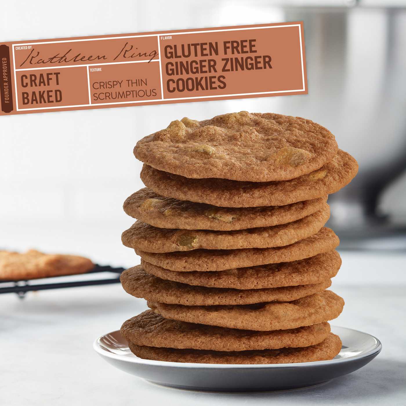 Tate's Bake Shop Gluten Free Ginger Zinger Cookies; image 6 of 7