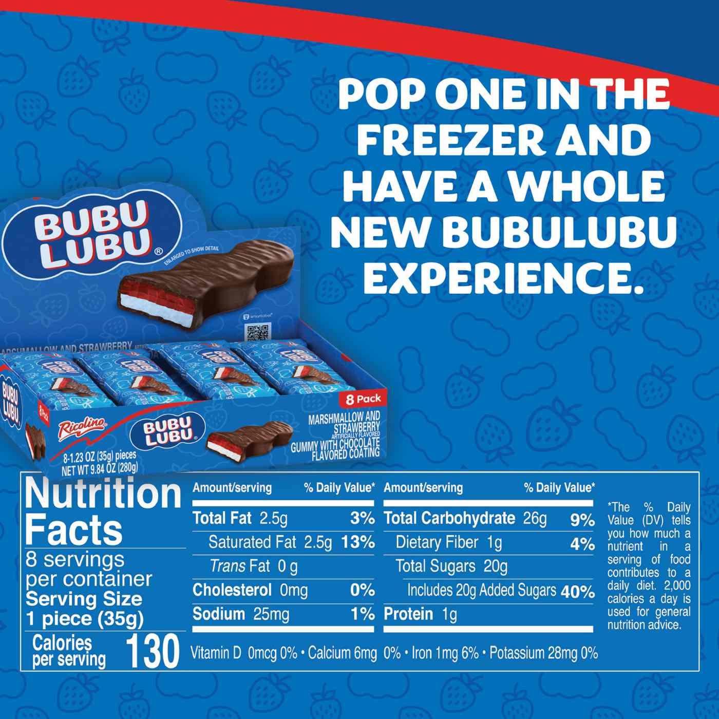 Ricolino Bubulubu Chocolate Marshmallow Bar; image 6 of 7