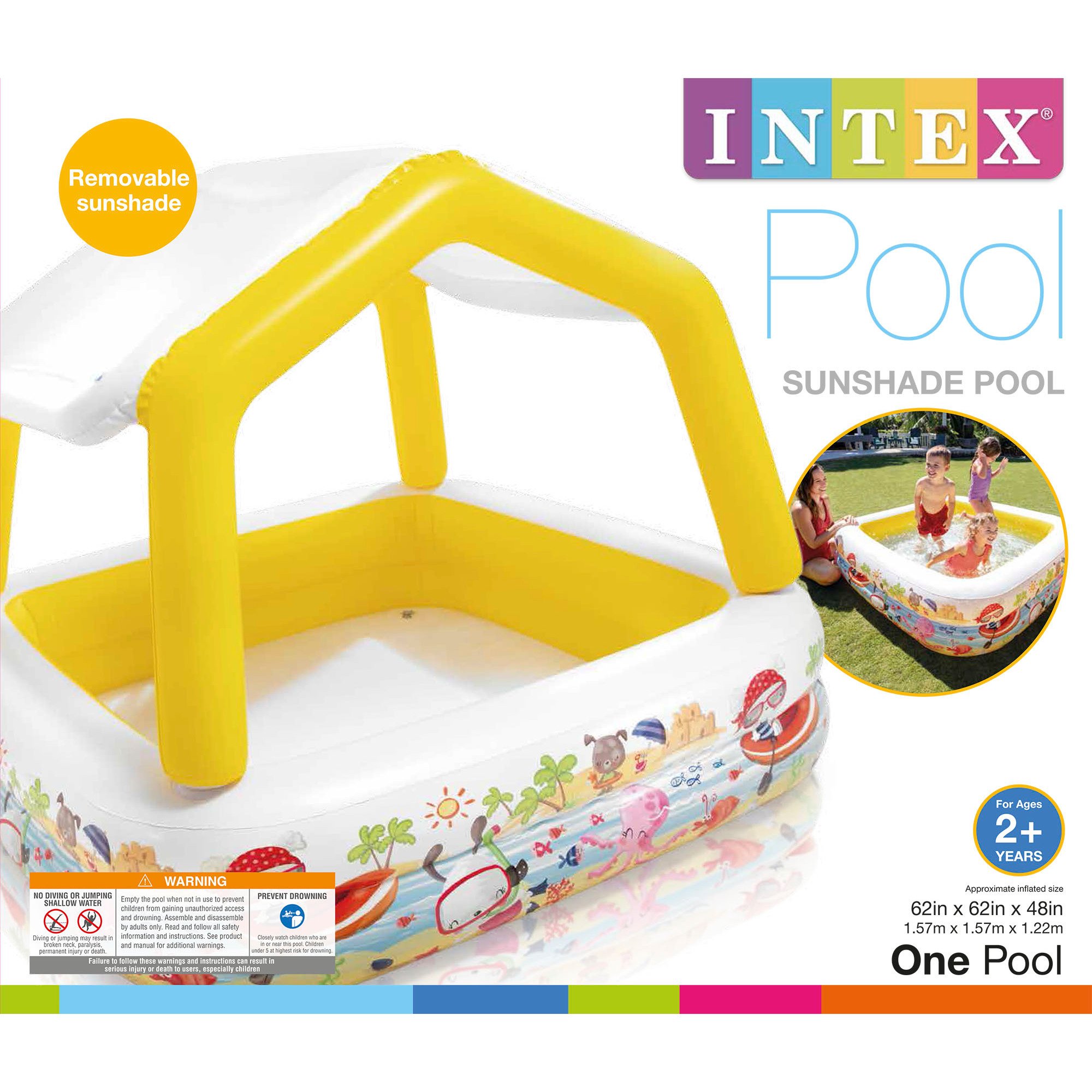 Intex Inflatable Sun Shade Pool Assorted Colors Shop Kiddie pools at HEB