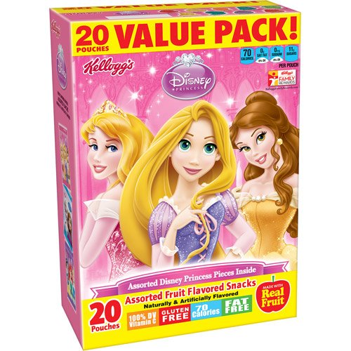 Kelloggs Disney Princess Assorted Fruit Flavored Snacks Value Pack