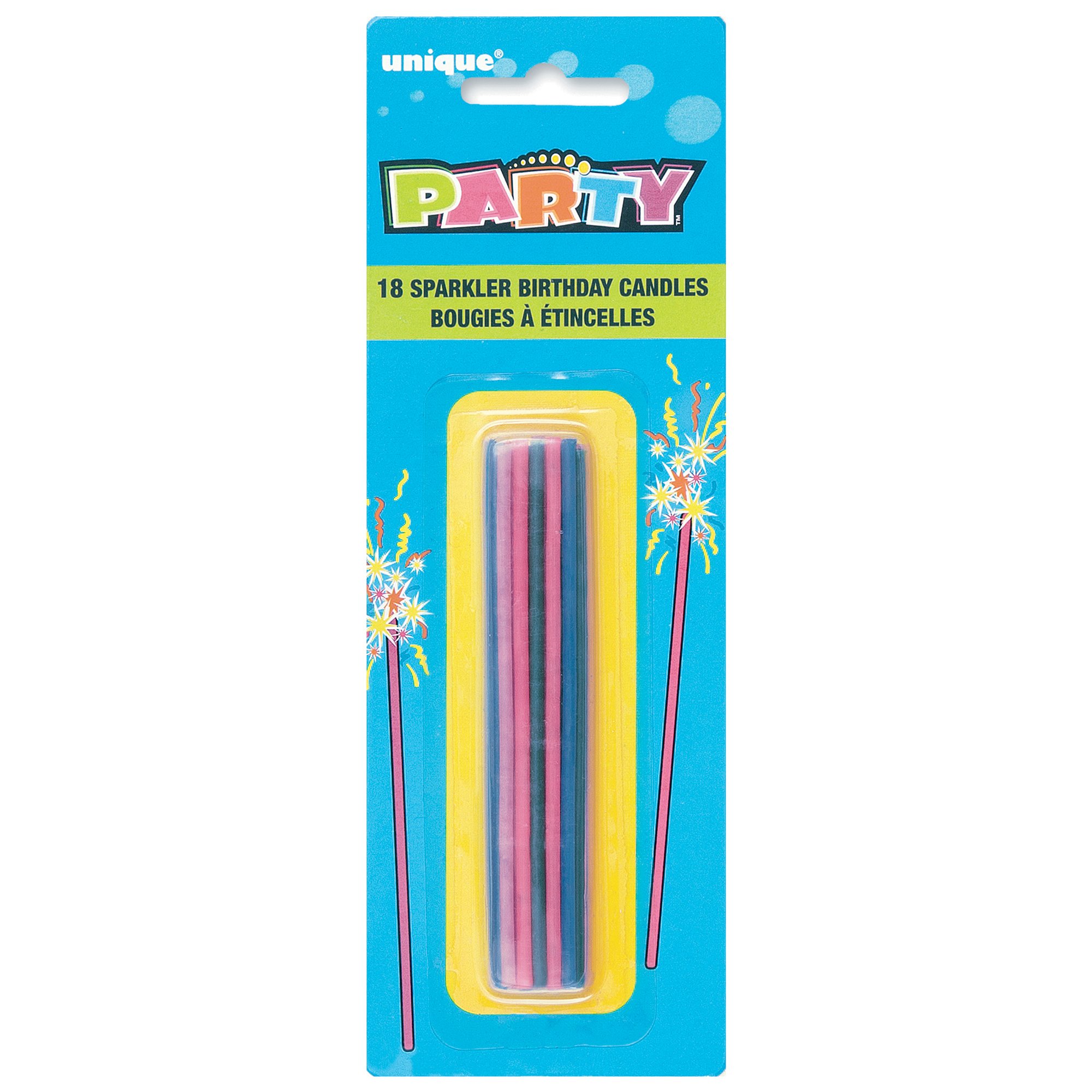 unique Party Sparkler Birthday Candles - Assorted Colors