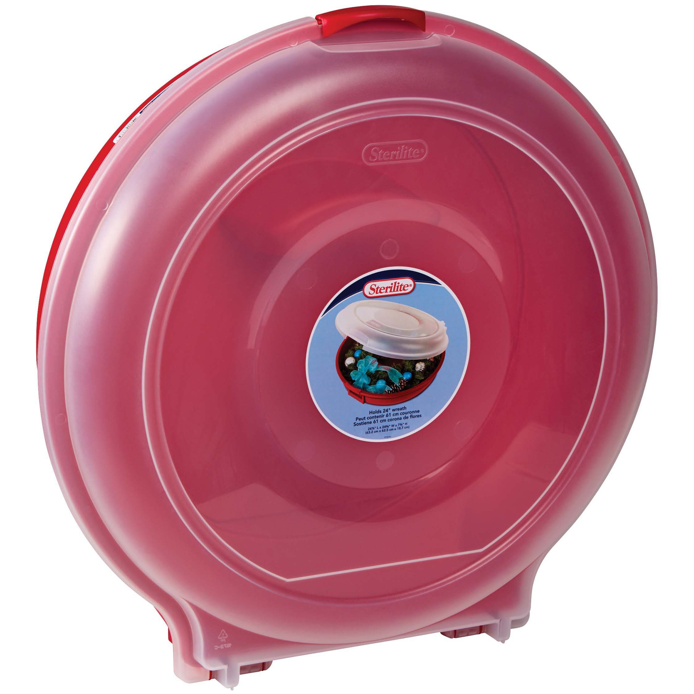 Sterilite Red Wreath Box with Clear Cover Shop Storage Bins at HEB