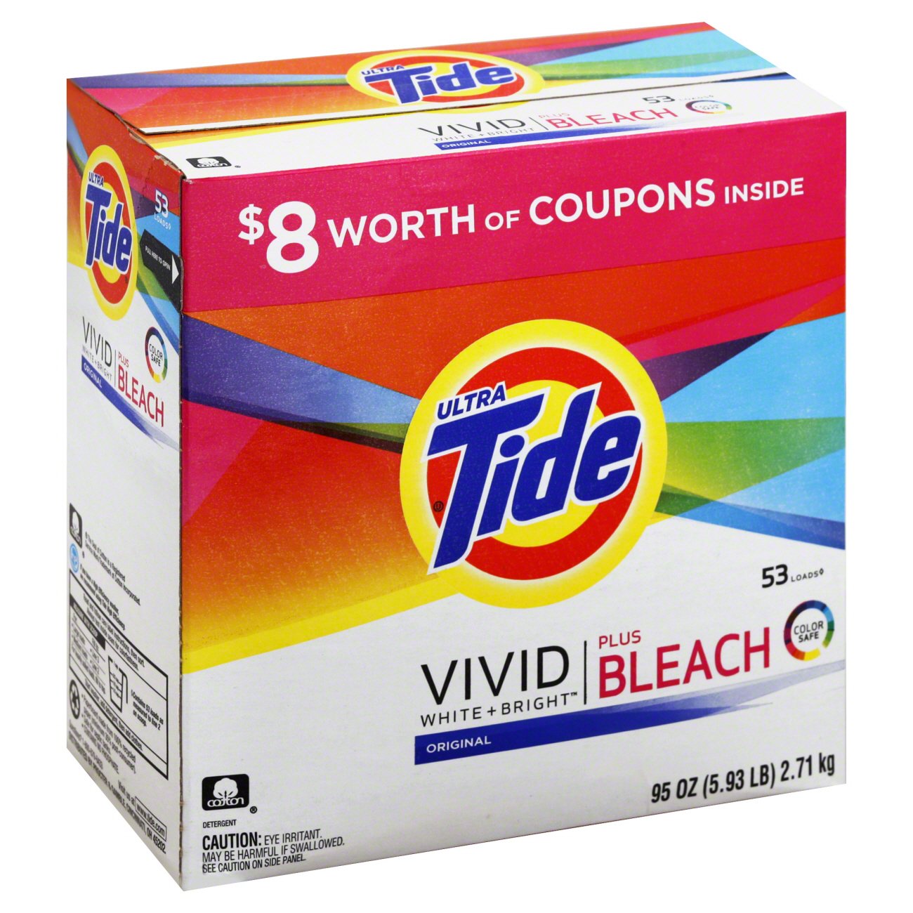 Tide Vivid White + Bright Plus Bleach Ultra Original Scent Powder ...