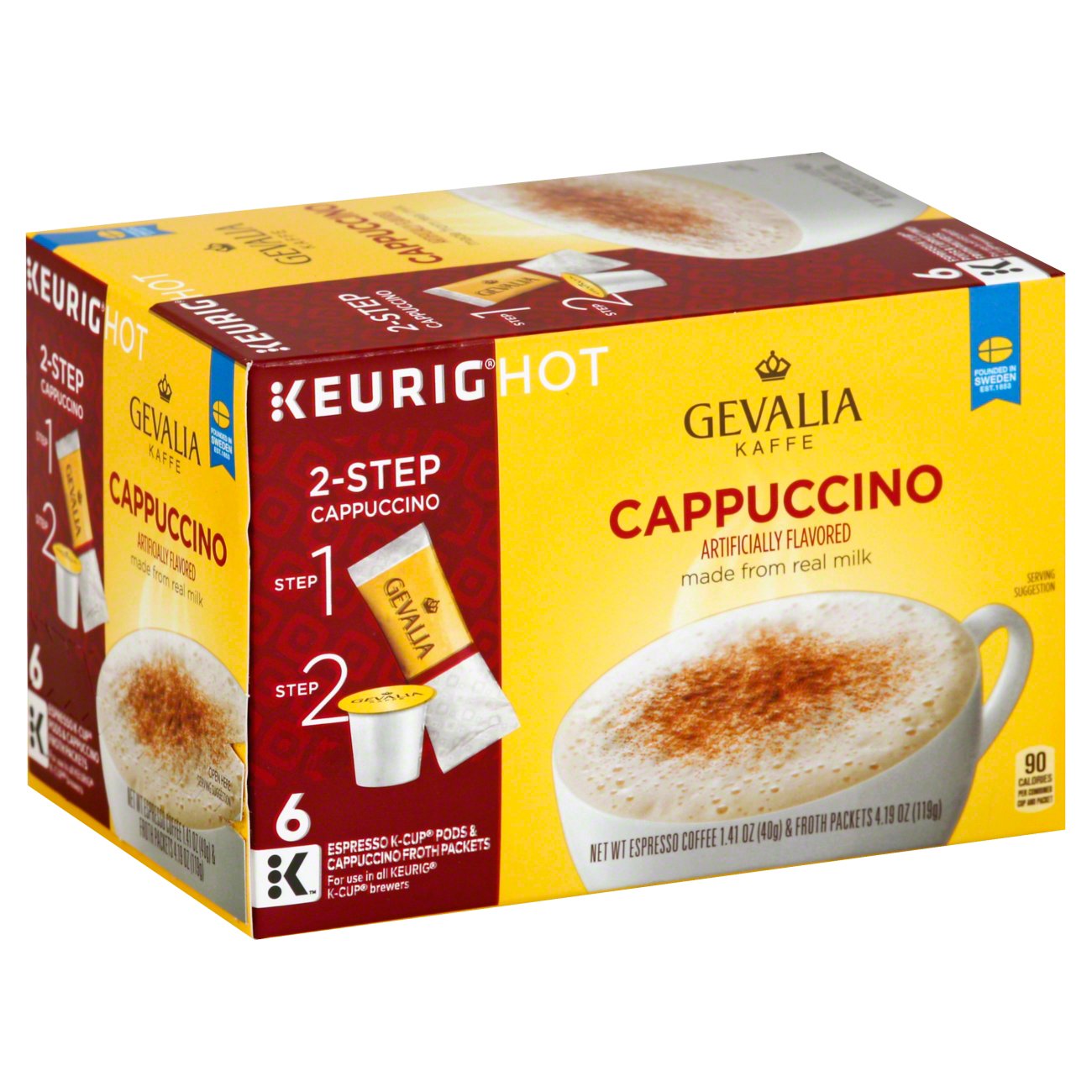 Gevalia Kaffe 2Step Cappuccino Single Serve Coffee K Cups Shop