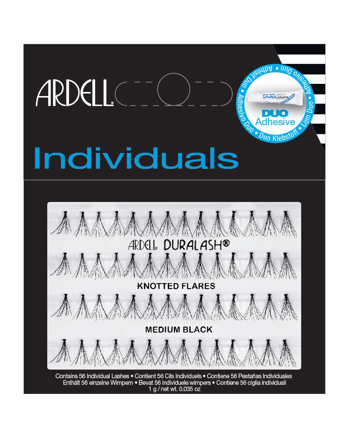 Ardell Individuals Knot Free Medium Black Double Flare Lashes; image 1 of 6