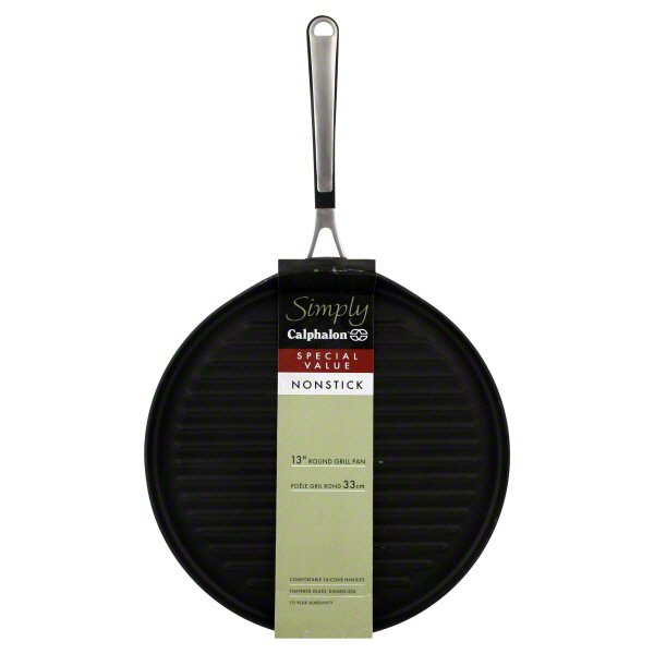 Simply Calphalon 13 Inch Nonstick Round Grill Pan Shop Frying pans