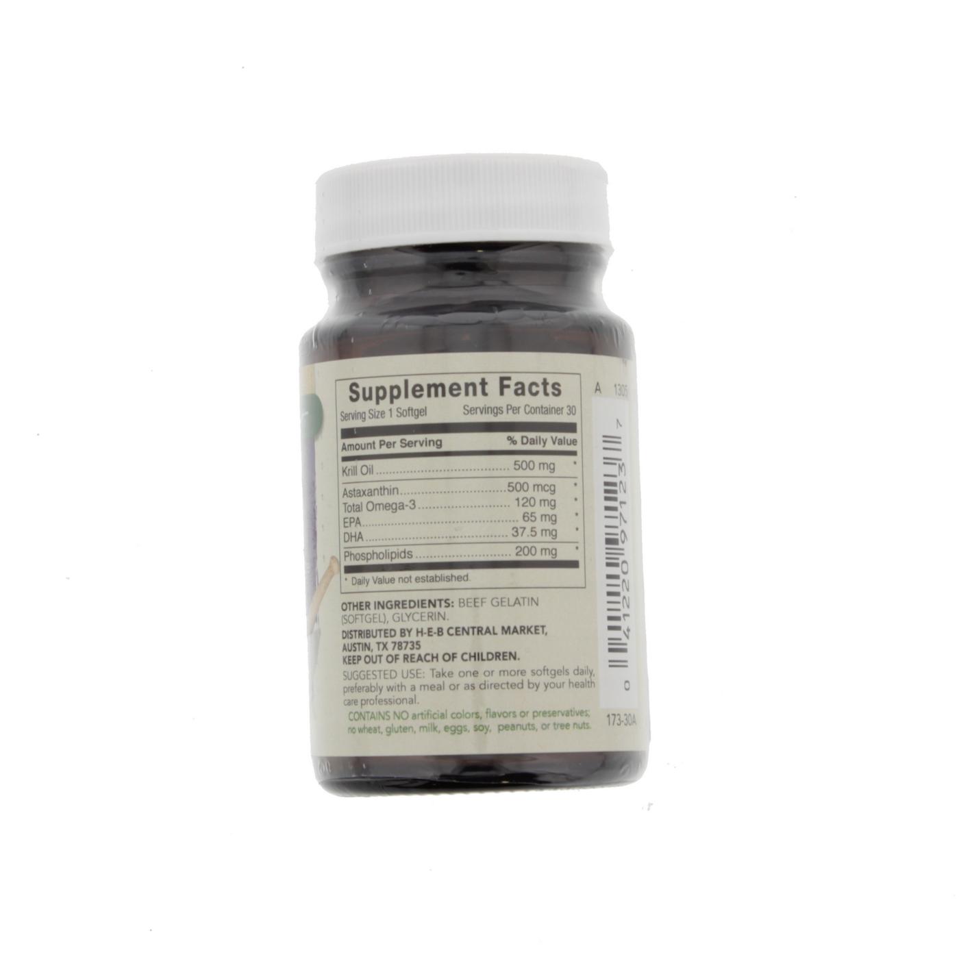 Central Market Krill Oil Softgels; image 2 of 2