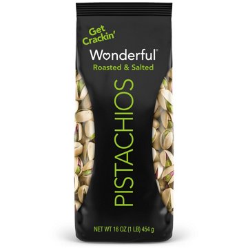 Wonderful Roasted & Salted Shelled Pistachios, 16 oz