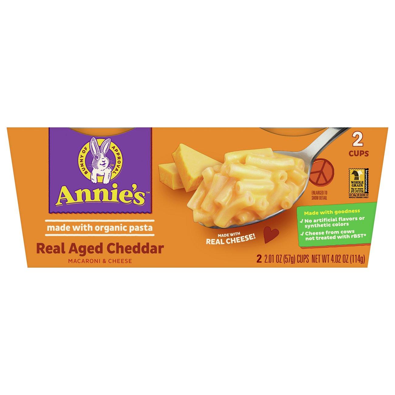 Annie S Homegrown Real Aged Cheddar Macaroni Cheese Shop Pantry Meals At H E B