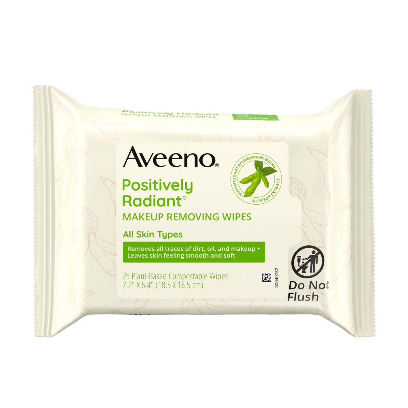 Aveeno Positively Radiant Makeup Removing Wipes; image 1 of 6