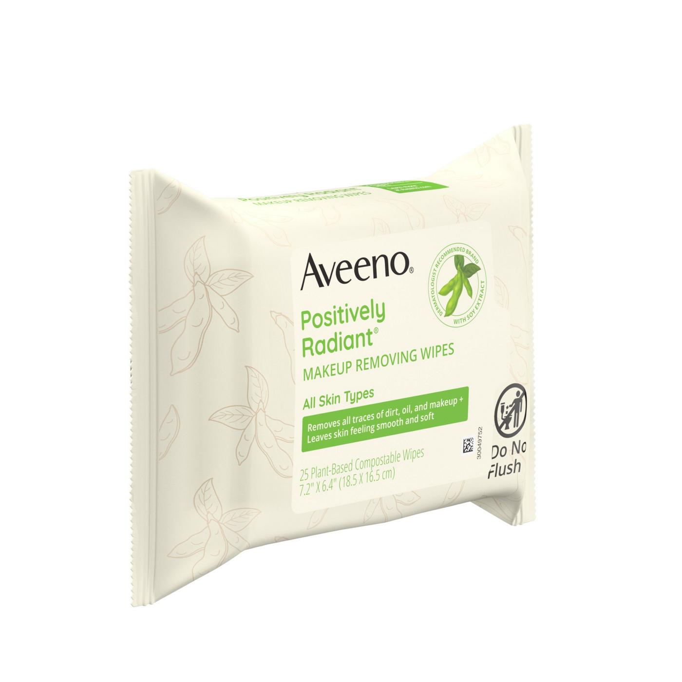 Aveeno Positively Radiant Makeup Removing Wipes; image 2 of 6