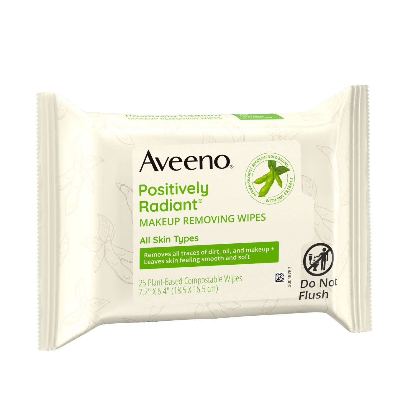 Aveeno Positively Radiant Makeup Removing Wipes Shop Makeup remover