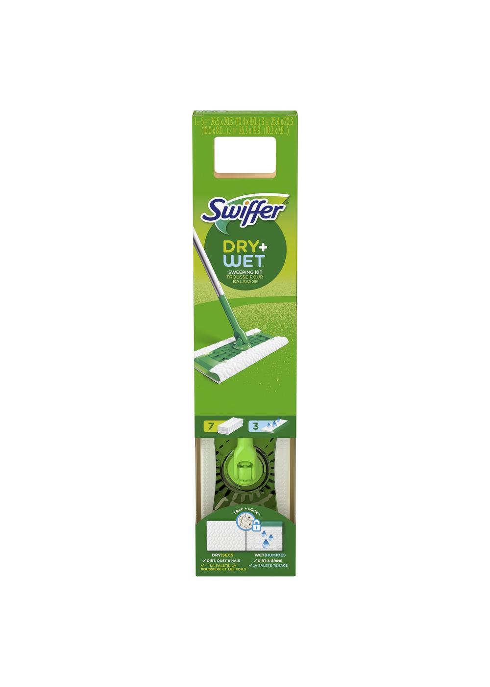 Swiffer Sweeper Dry + Wet All Purpose Floor Mopping and Cleaning Starter  Kit - Shop Brooms & Dust Mops at H-E-B