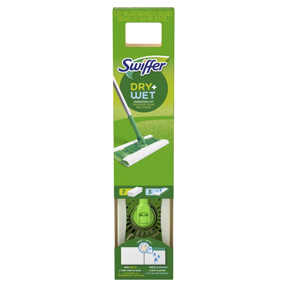 Swiffer Sweeper Dry + Wet All Purpose Floor Mopping and Cleaning Starter  Kit - Shop Brooms & Dust Mops at H-E-B