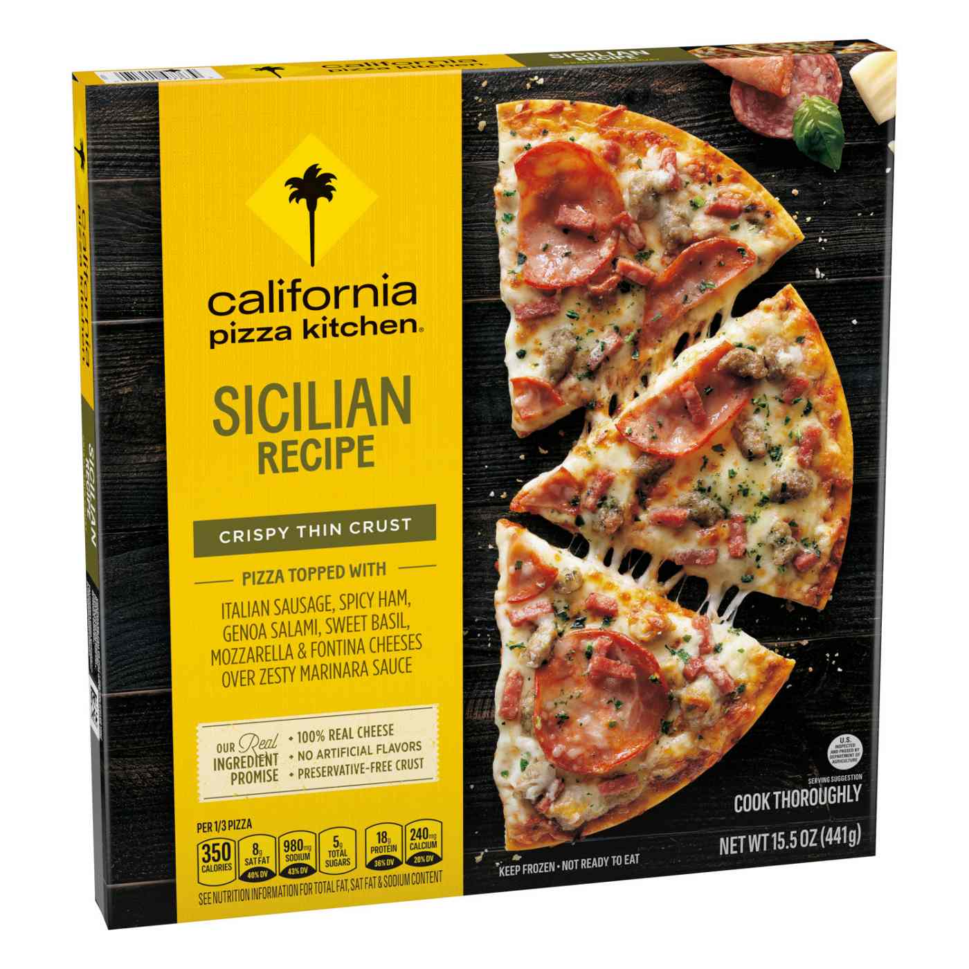 California Pizza Kitchen Sicilian Recipe Crispy Thin Crust Frozen Pizza; image 6 of 7