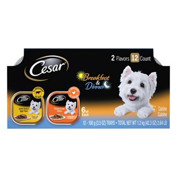 Cesar Wet Dog Food Classic Loaf in Sauce Breakfast and Dinner Mealtime