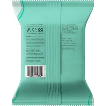 Burt's Bees Facial Towelettes - Refreshing Cucumber & Mint, 30 ct