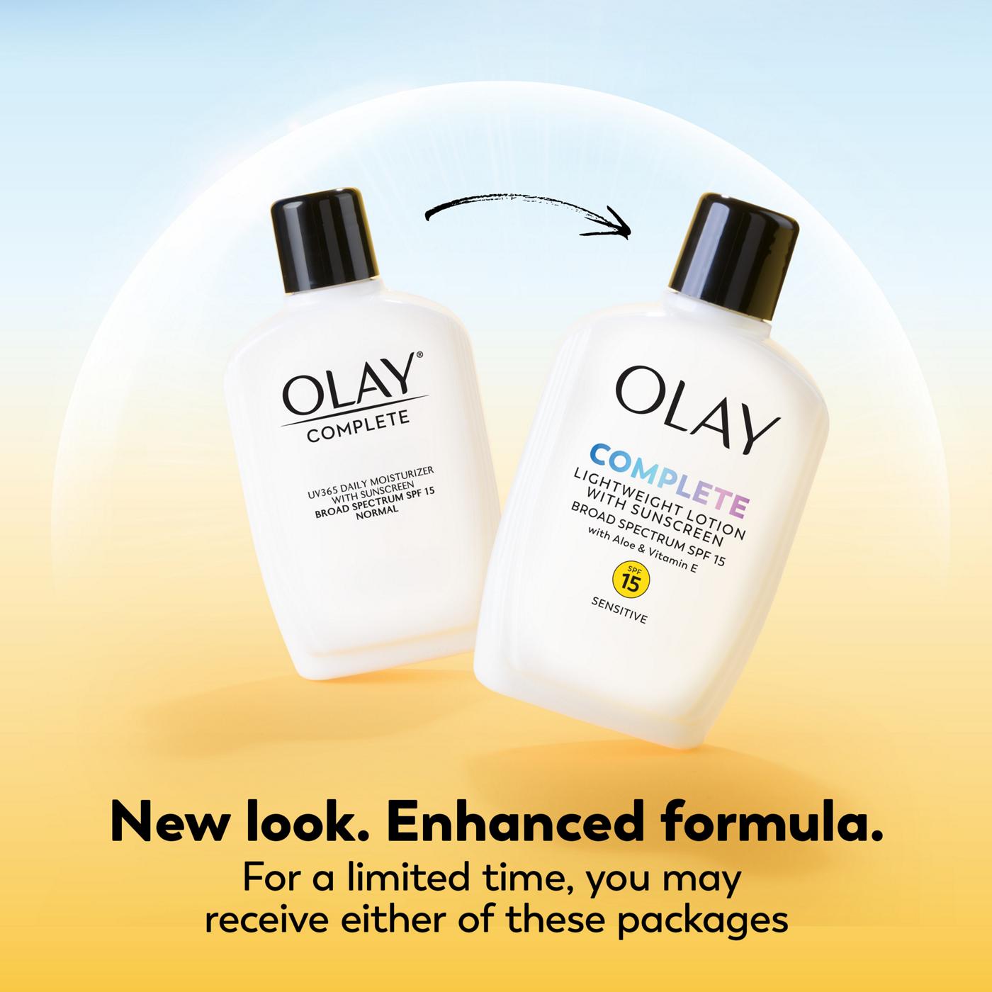 Olay Complete Sensitive Daily Moisturizer with SPF 15; image 3 of 10