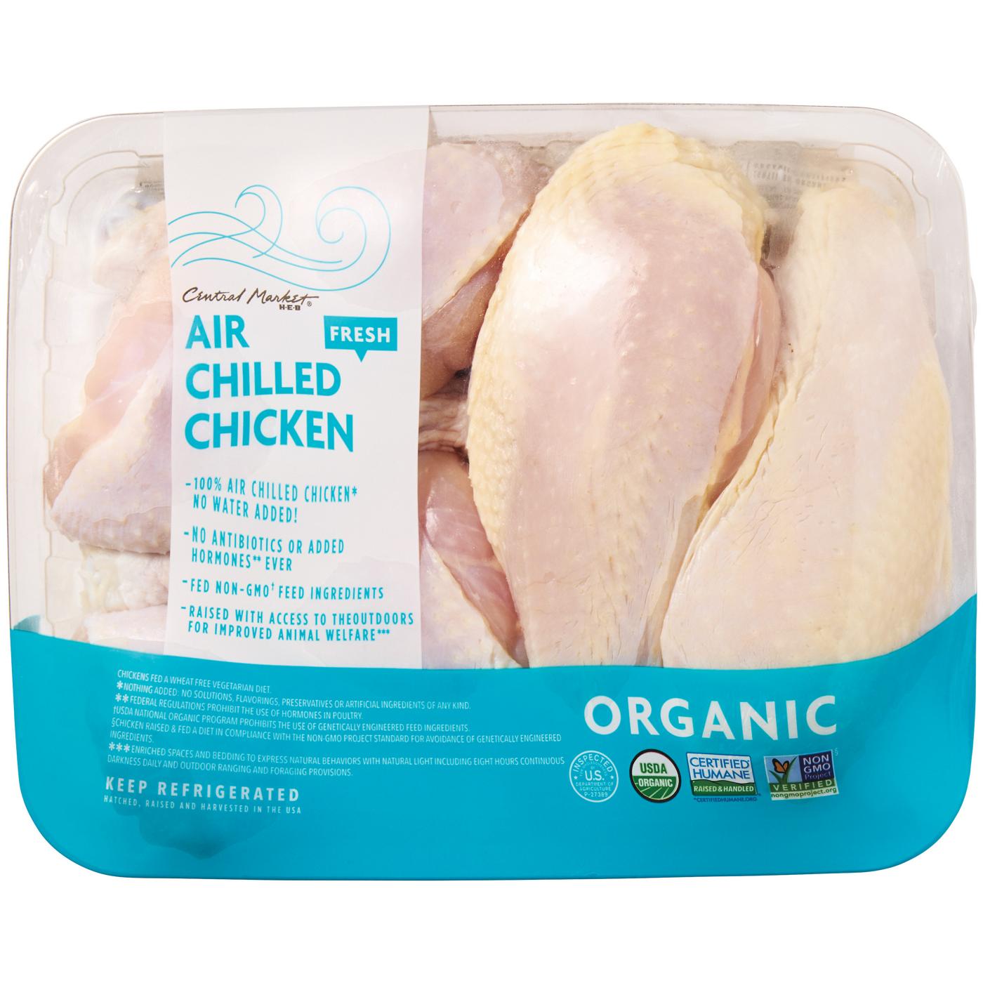 Central Market Organic Air-Chilled Chicken, Split Breast and Drumsticks; image 1 of 2