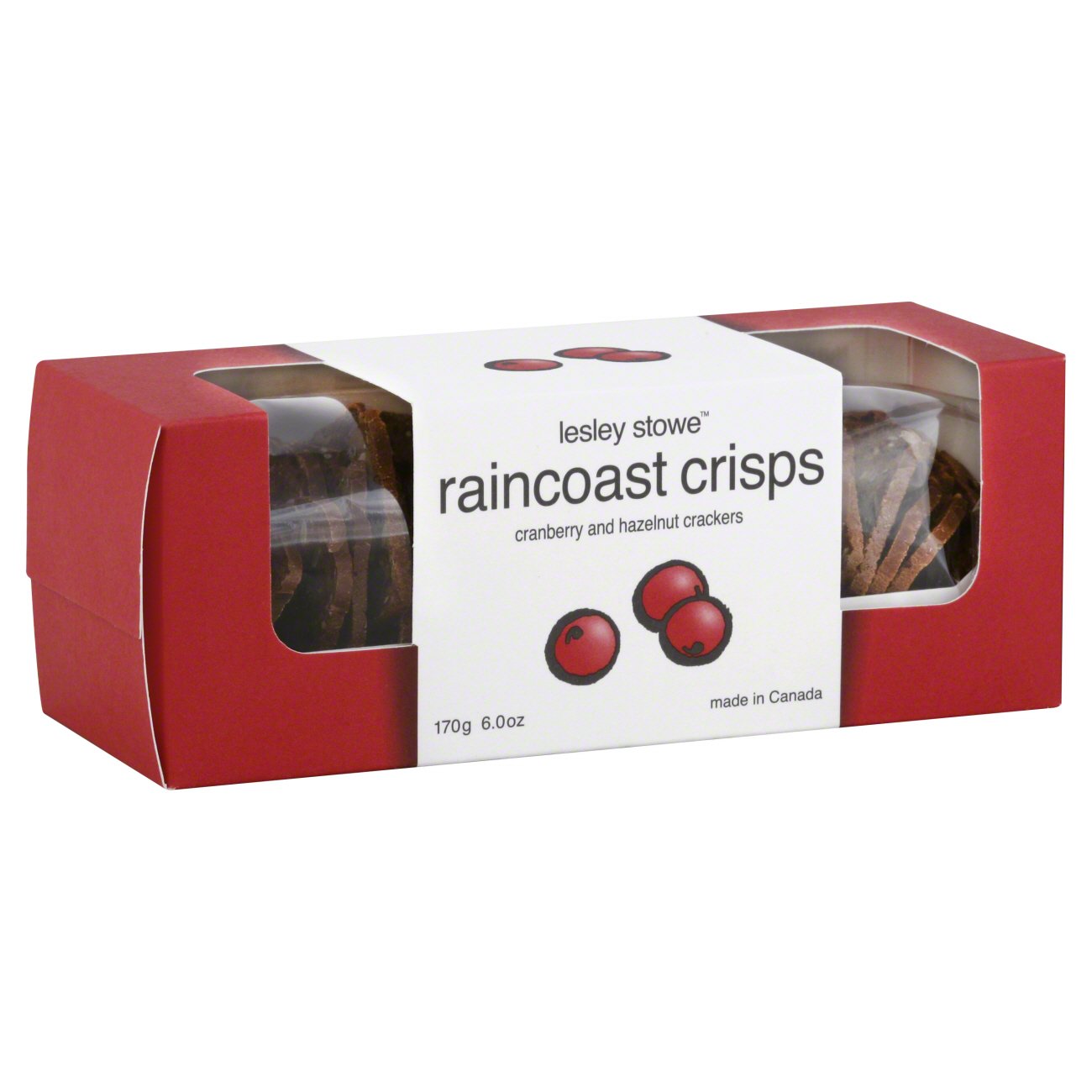 Lesley Stowe Raincoast Cranberry Hazelnut Crisps Shop Crackers