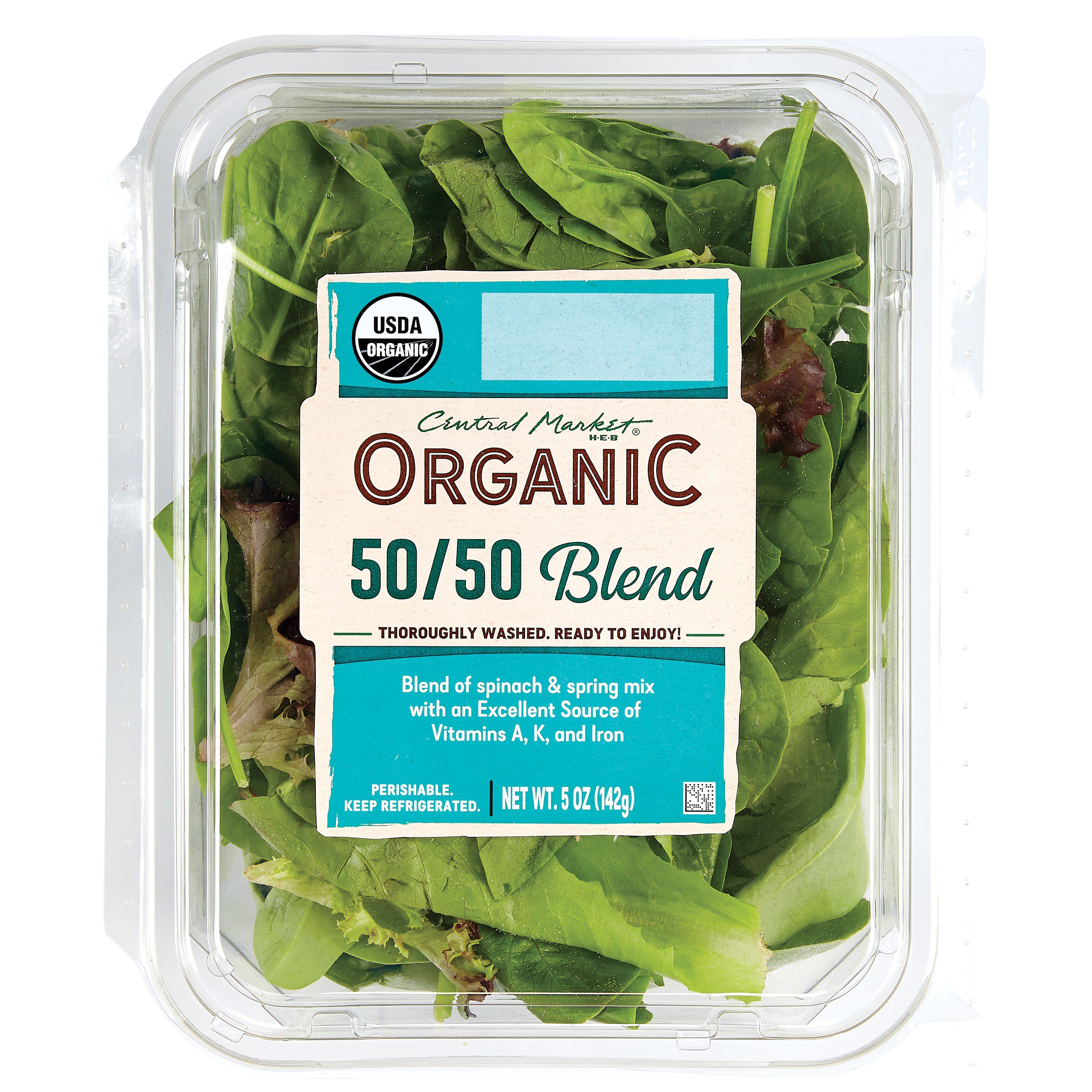 Central Market Organic 50/50 Blend - Shop Lettuce & Leafy Greens at H-E-B