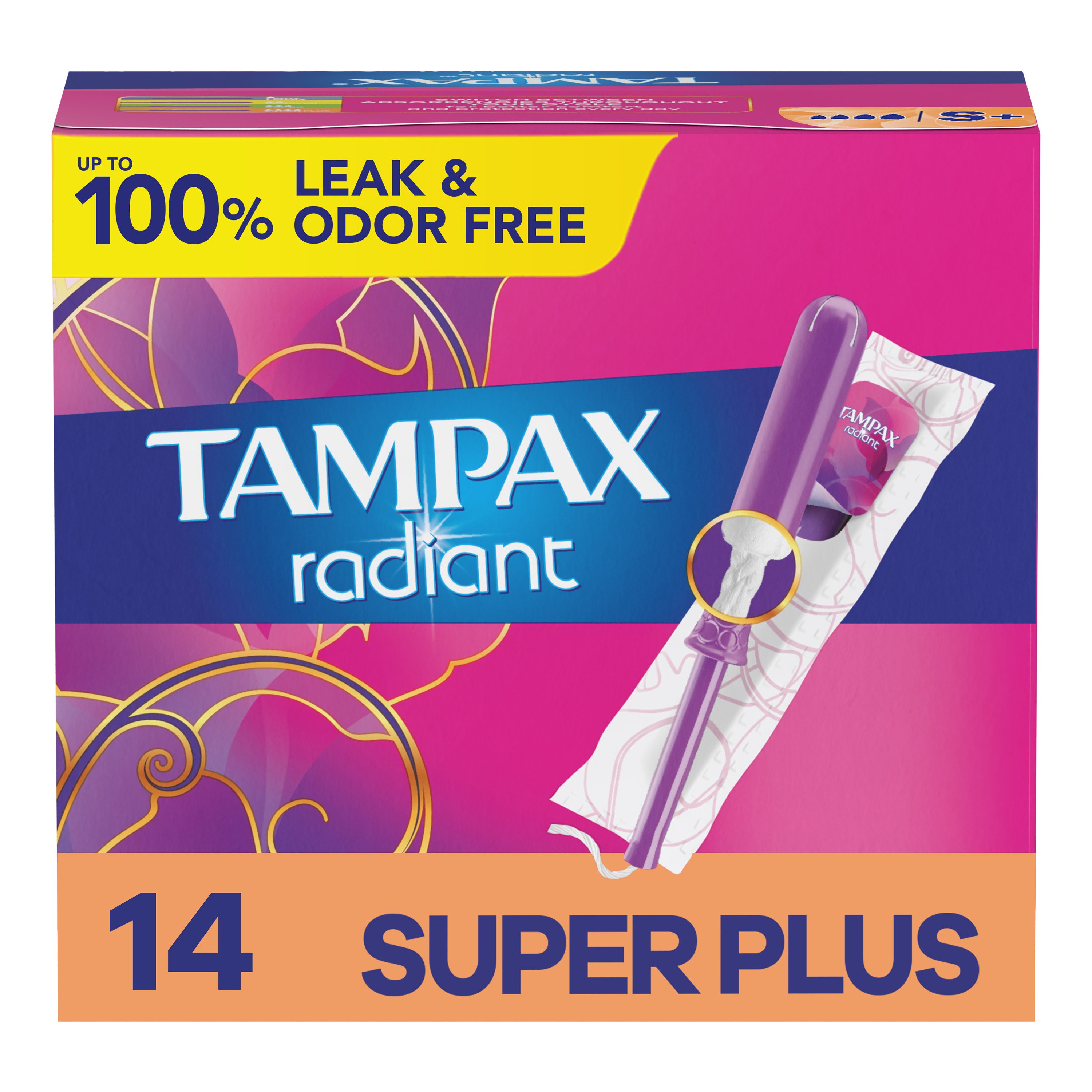 tampax-radiant-super-plus-tampons-shop-tampons-at-h-e-b