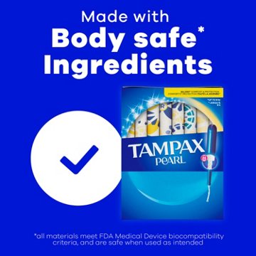 Tampax Pearl Tampons, with LeakGuard Braid, Ultra Absorbency, Unscented, 32 Count, 32 ct