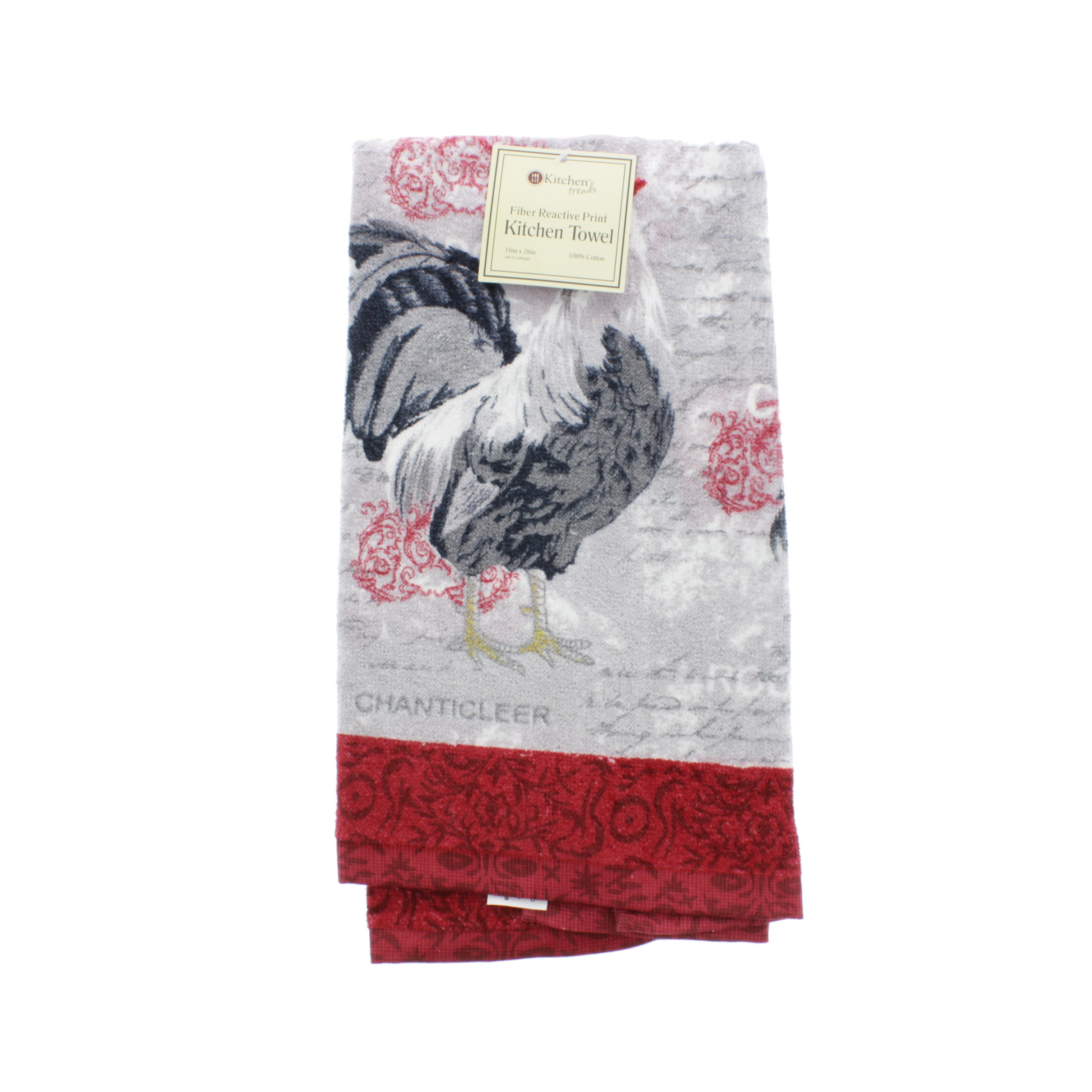 Kitchen Trends Print Kitchen Towel Rooster Shop Kitchen Linens At H E B   001727198 1