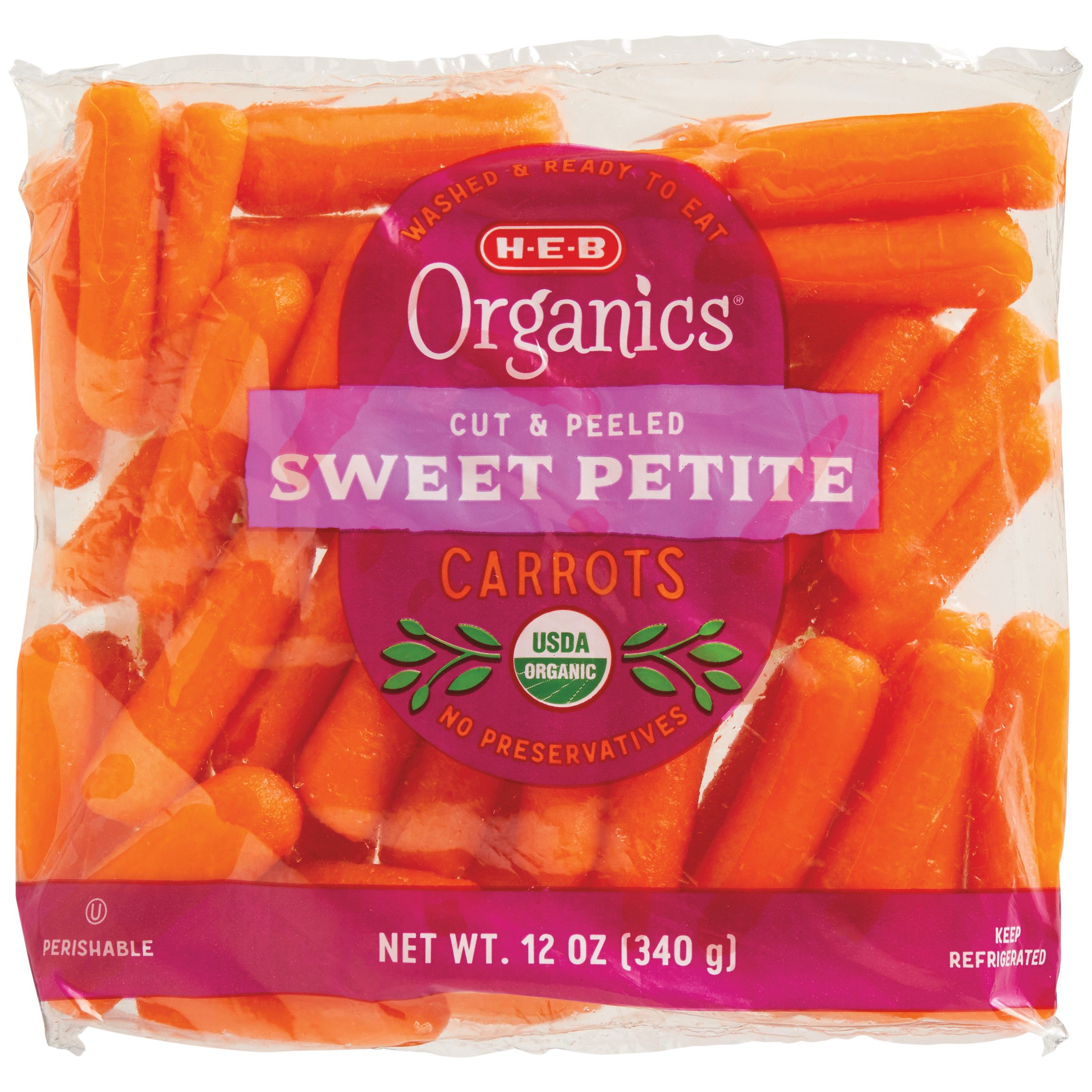 H E B Organics Fresh Petite Mini Carrots Shop Vegetables At H E B