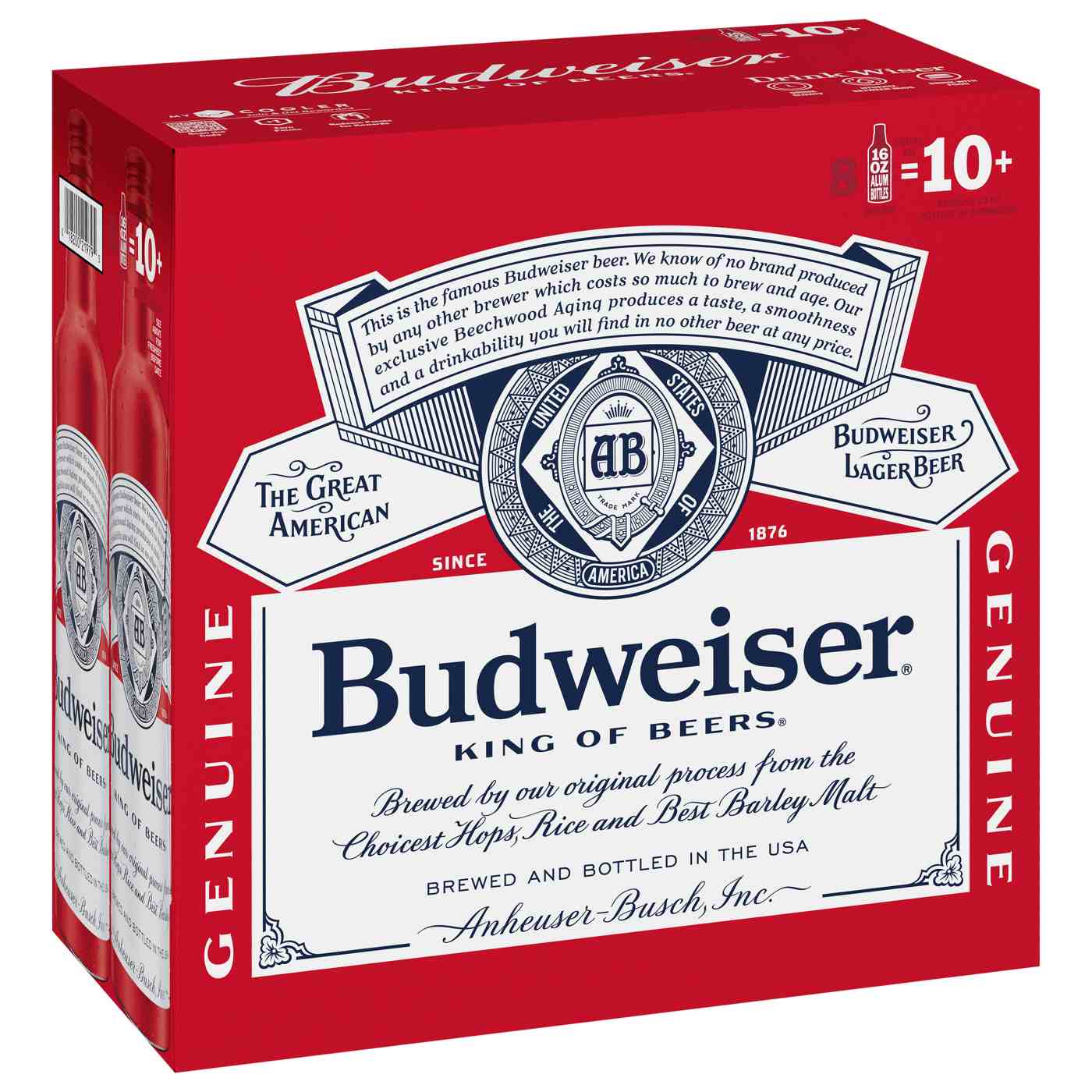 Budweiser Beer 8 pk Aluminum Bottles; image 1 of 2