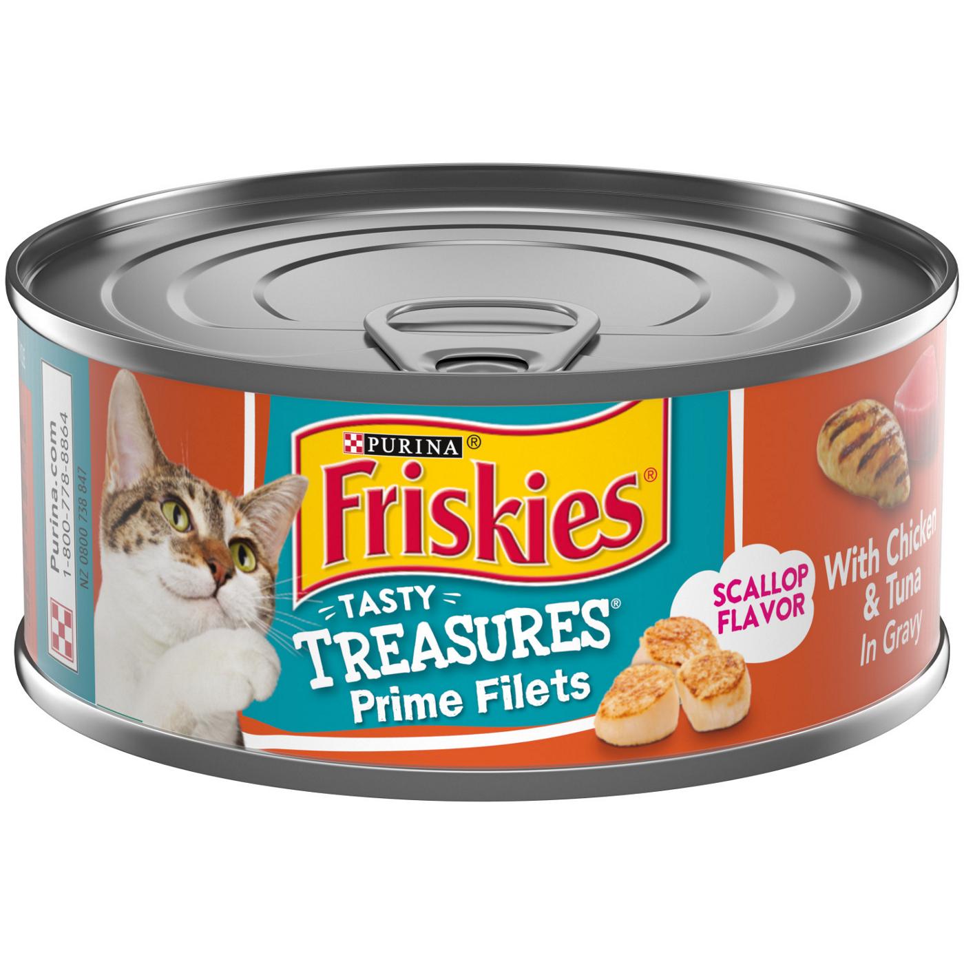 Friskies Purina Friskies Gravy Wet Cat Food, Tasty Treasures With Chicken & Tuna and Scallop Flavor; image 1 of 5