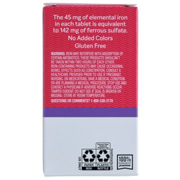 H-E-B Minerals High Potency Iron 45 mg Slow Release Tablets, 90 ct