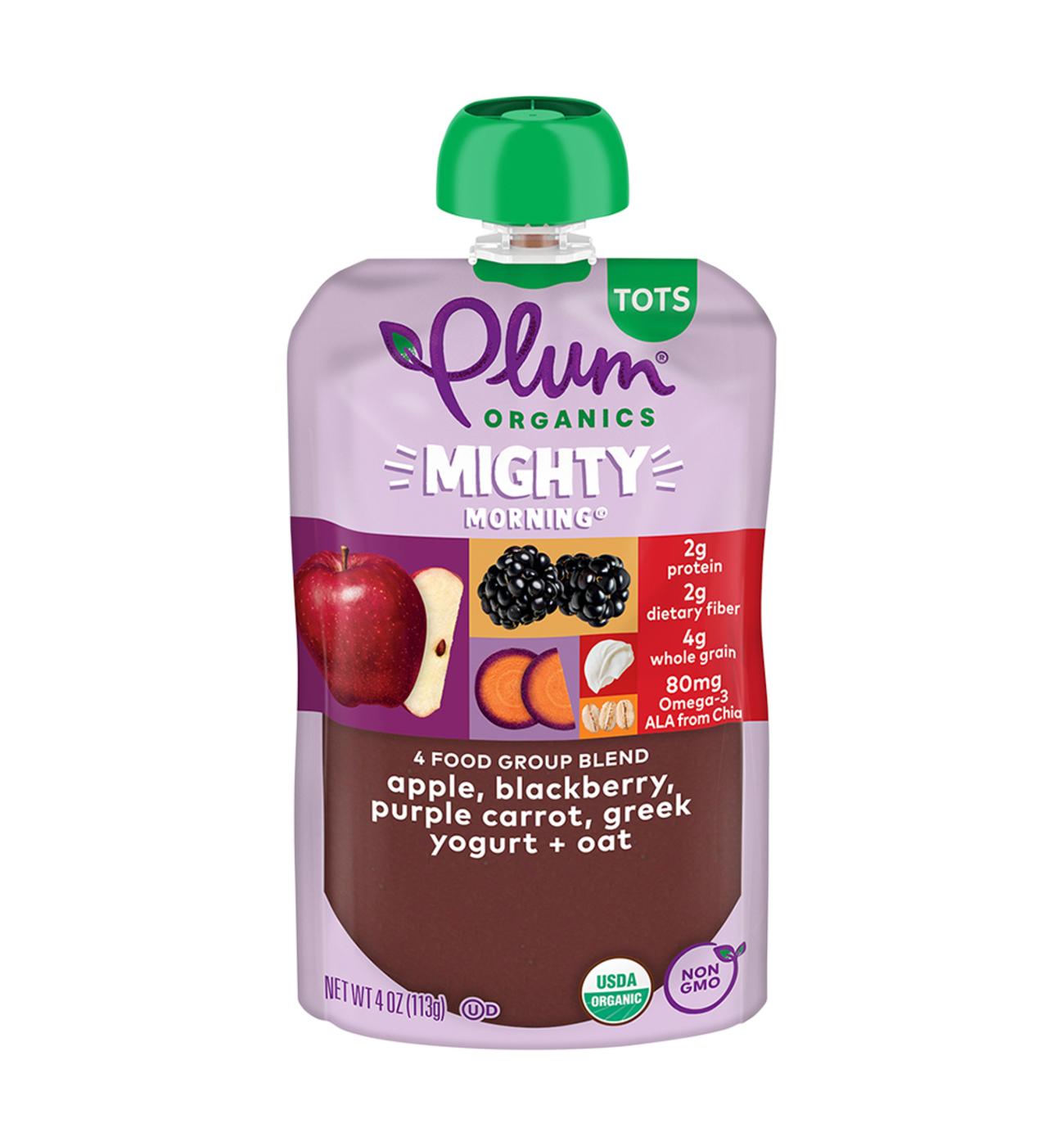 Plum Organics Mighty Morning Pouch - Apple, Blackberry, Purple Carrot, Greek Yogurt +Oat; image 1 of 3
